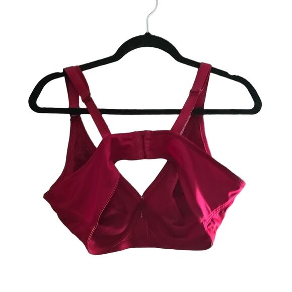 Delta Burke Pink Embroidered Full Coverage Adjustable Underwire Bra Size 42D - Picture 2 of 5